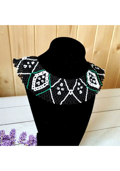 Beaded bracelet "Lesya Ukrainka Wide" — an exquisite handmade accessory
