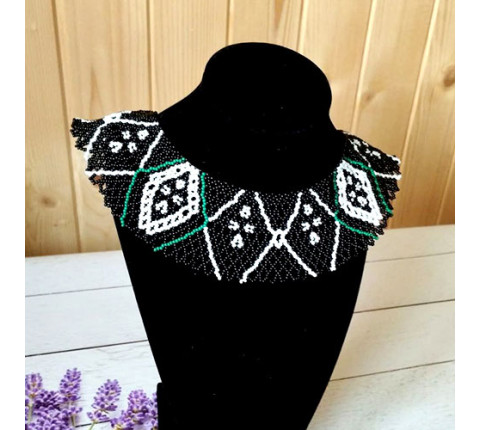 Beaded bracelet "Lesya Ukrainka Wide" — an exquisite handmade accessory