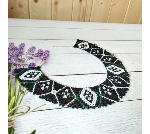Beaded bracelet "Lesya Ukrainka Wide" — an exquisite handmade accessory