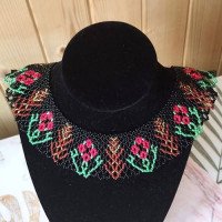 Силянка з бісеру "Пшениця і маки"