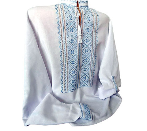 Men's embroidered shirt "Heavenly Blue"