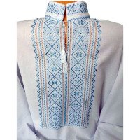 Men's embroidered shirt "Heavenly Blue"
