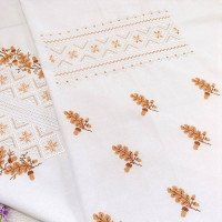 Women's shirt "Autumn" with hand embroidery in warm colors