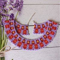 Silyanka made of Czech beads "Autumn Asters"