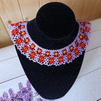 Силянка з чеського бісеру "Осінні айстри"