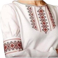 Women's shirt "Pysanka" with cross-stitch embroidery