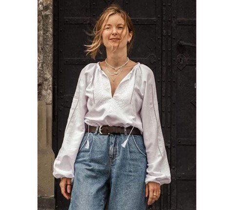 Women's embroidered shirt "Festive"