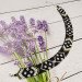 Beaded necklace of Lesya Ukrainka (black with white)