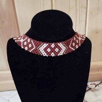 Силянка з бісеру Лесі Українки (коричнева)
