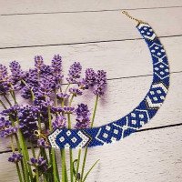 Силянка з бісеру Лесі Українки (синя)