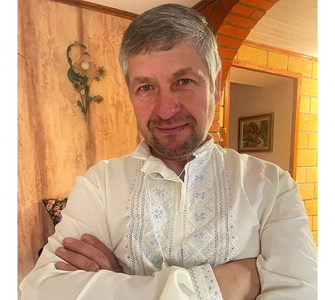 Чоловіча вишиванка "Волошковий цвіт"