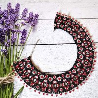 Beaded bracelet "Embroidered Star"