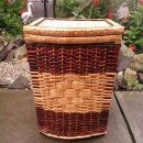 Boxes and baskets for laundry made of wicker