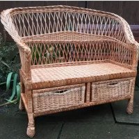 Rattan sofa "Standard" 1 m. with 2 drawers