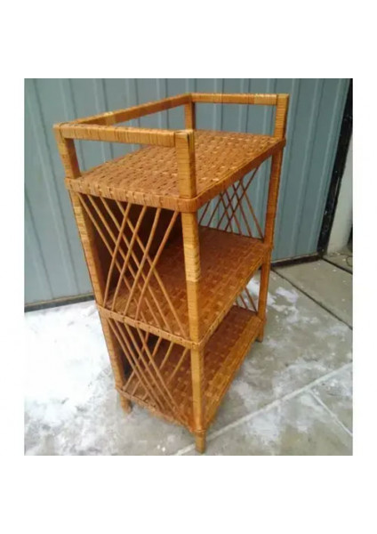 Wicker shelf with three shelves