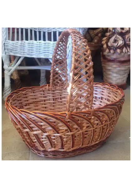 Easter basket made of willow "Snake 3"