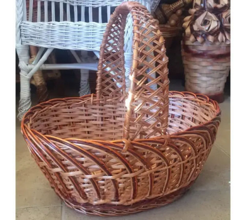 Easter basket made of willow "Snake 3"