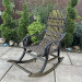 Wicker rocking chair "Disassemblable Black"