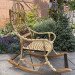 Rattan rocking chair beige detachable