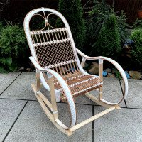 Rattan rocking chair "White Rattan"