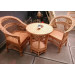 2 "Regular" chairs with a low back №1 and a round table