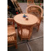 2 "Regular" chairs with a low back №1 and a round table