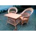 2 chairs "Drop No.1" and a wicker table
