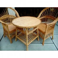2 chairs "Ordinary" and round table No. 1