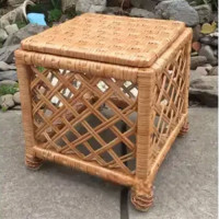 Stool made of wicker "Grid"