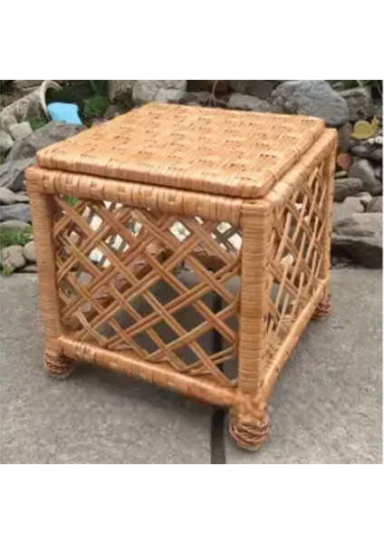 Stool made of wicker "Grid"