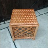 Stool made of wicker "Grid"