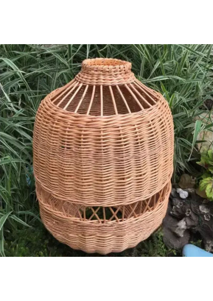 Wicker lampshade for cafe 6