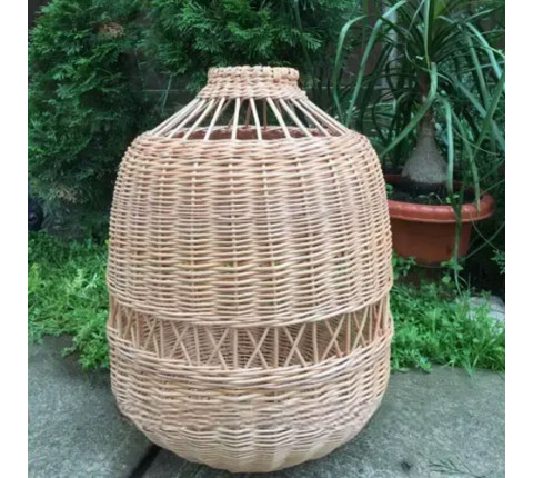Wicker lampshade for cafe 6