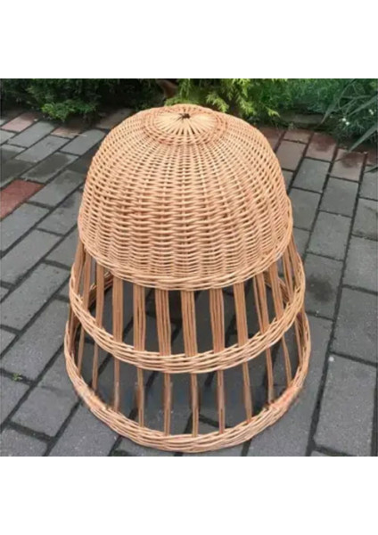 Wicker lampshade for cafe 1