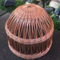 Wicker lampshade for cafe 4