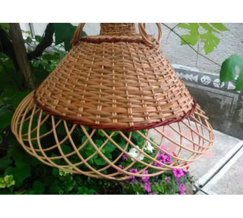 Wicker lampshade "Kitchen Red"
