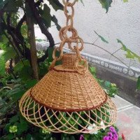 Wicker lampshade "Kitchen Red"