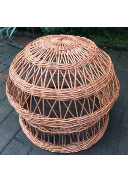 Wicker lampshade for cafe 7