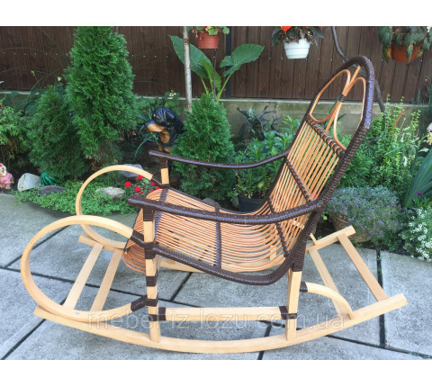 Brown "Rattan" rocking chair