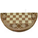 Wooden, round Chess, 40 x 40 cm. Bead inlay