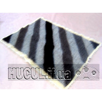 Blanket "In Stripes" black and white handmade