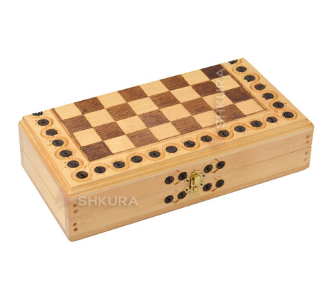 Chess + Backgammon, 32x32 cm. Inlay, light