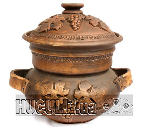 Ceramic Soup Tureen with Grape Leaves