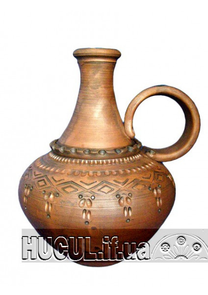 Bottle for wine with a handle
