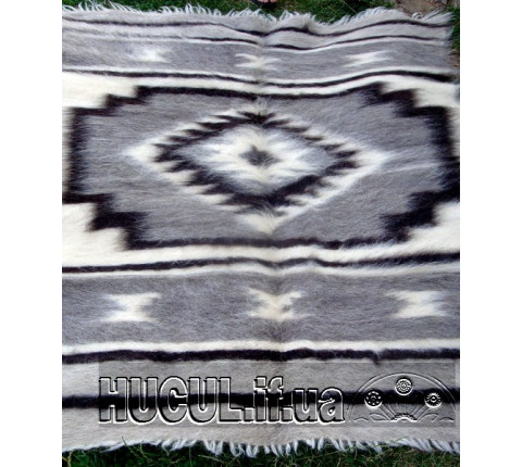Black and white handmade blanket "Eye"