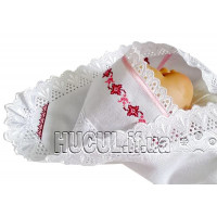 Baptismal shawl "Pink Bells"