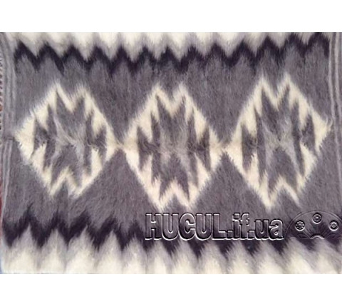 The "Donetsk" blanket is black and white, handmade.