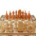 Carved chess 3 in 1 "Game of Thrones". 50x50 cm. Copper