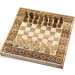 Wooden Chess + Backgammon, 50x50 cm. Inlaid with copper
