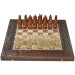 Wooden chess 3 in 1 "Knights". 55x55 cm. Dark